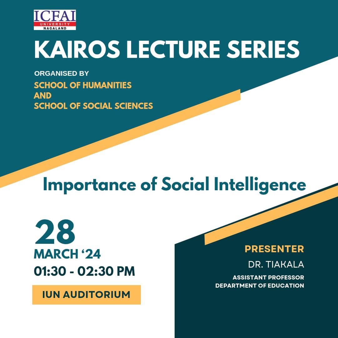 Kairos Lecture Series organized by the School of Humanities and Social Sciences