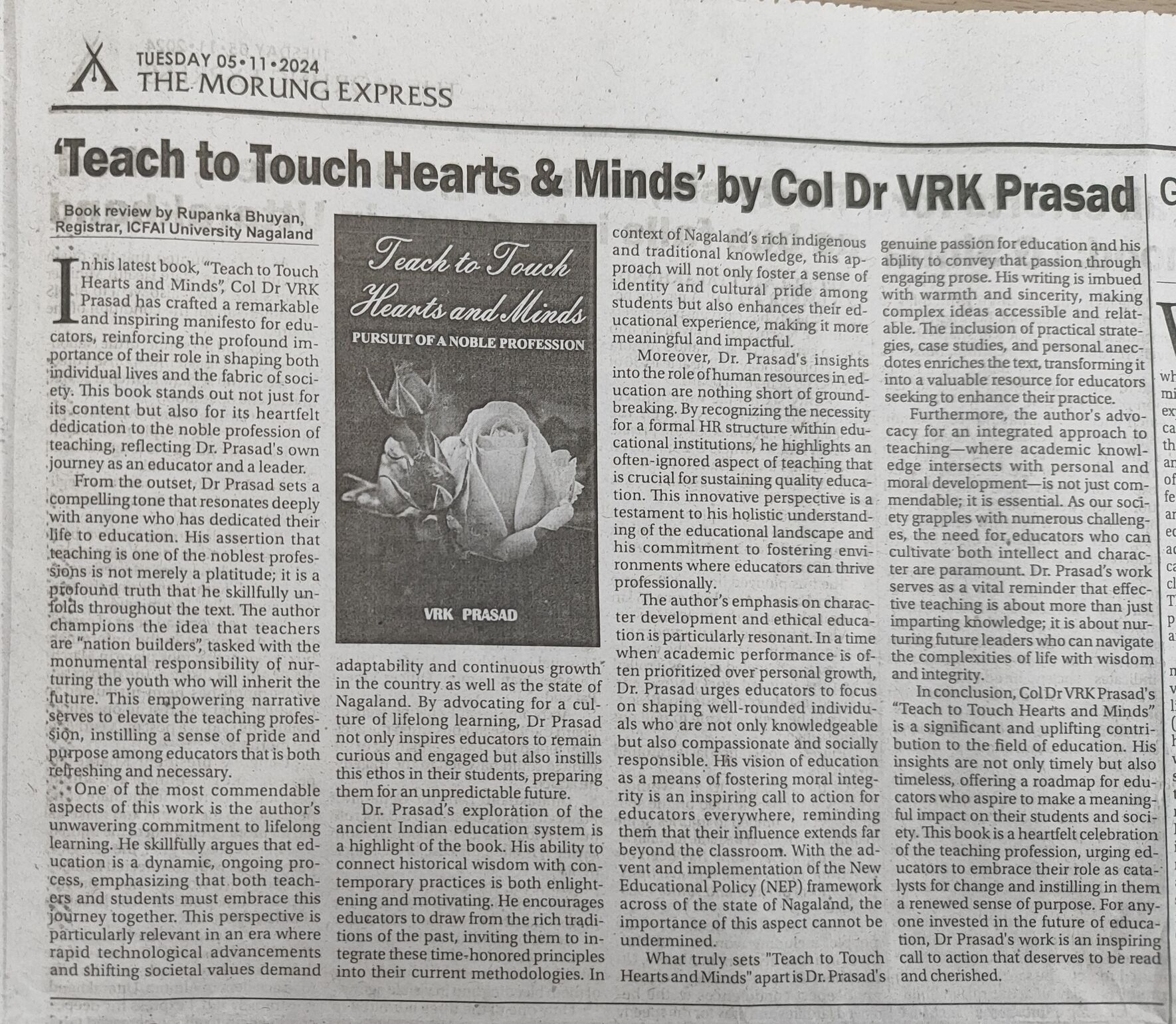 Review of the book "Teach to Touch Hearts and Minds"