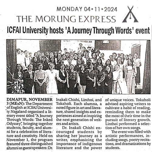 ICFAI University hosts "A Journey Through Words" event